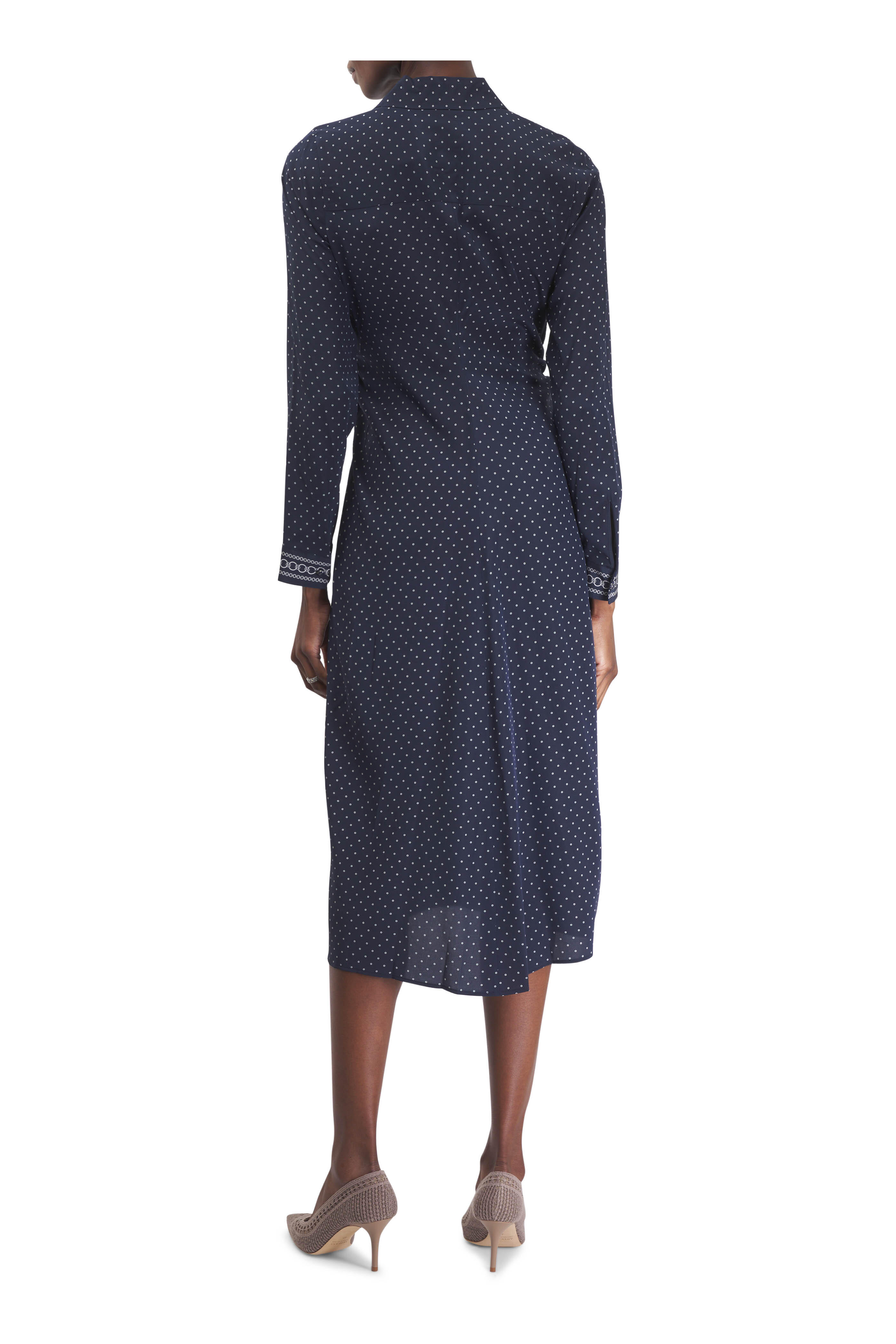 Veronica Beard - Lex Navy Multi Polka Dot Midi Dress
