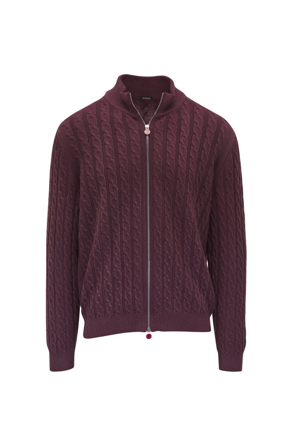 Loro piana イタリア製　最高級　ハーフジップ　コットンニット　50 Loro Piana - White Cotton & Silk Quarter Zip Pullover