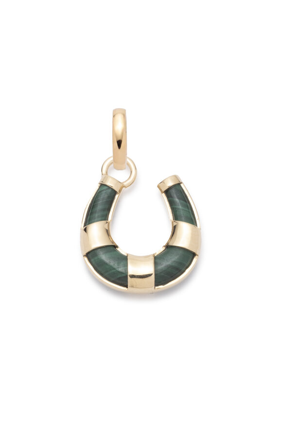 Foundrae 18k Yellow Gold Horseshoe Miniature Pendant