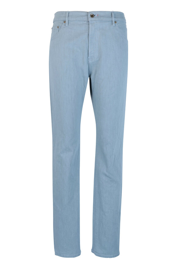 Raleigh Denim - Martin Sky Blue Stretch Cotton Five Pocket Jean 