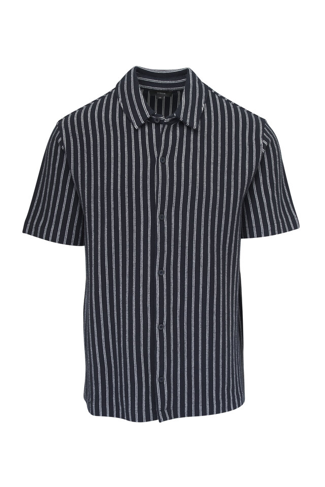Vince - Windsor Blue Stripe Short Sleeve Sport Shirt