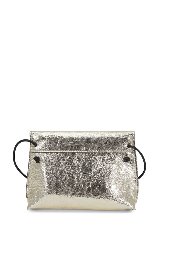 B May Bags - Champagne Foil Leather Small Crossbody