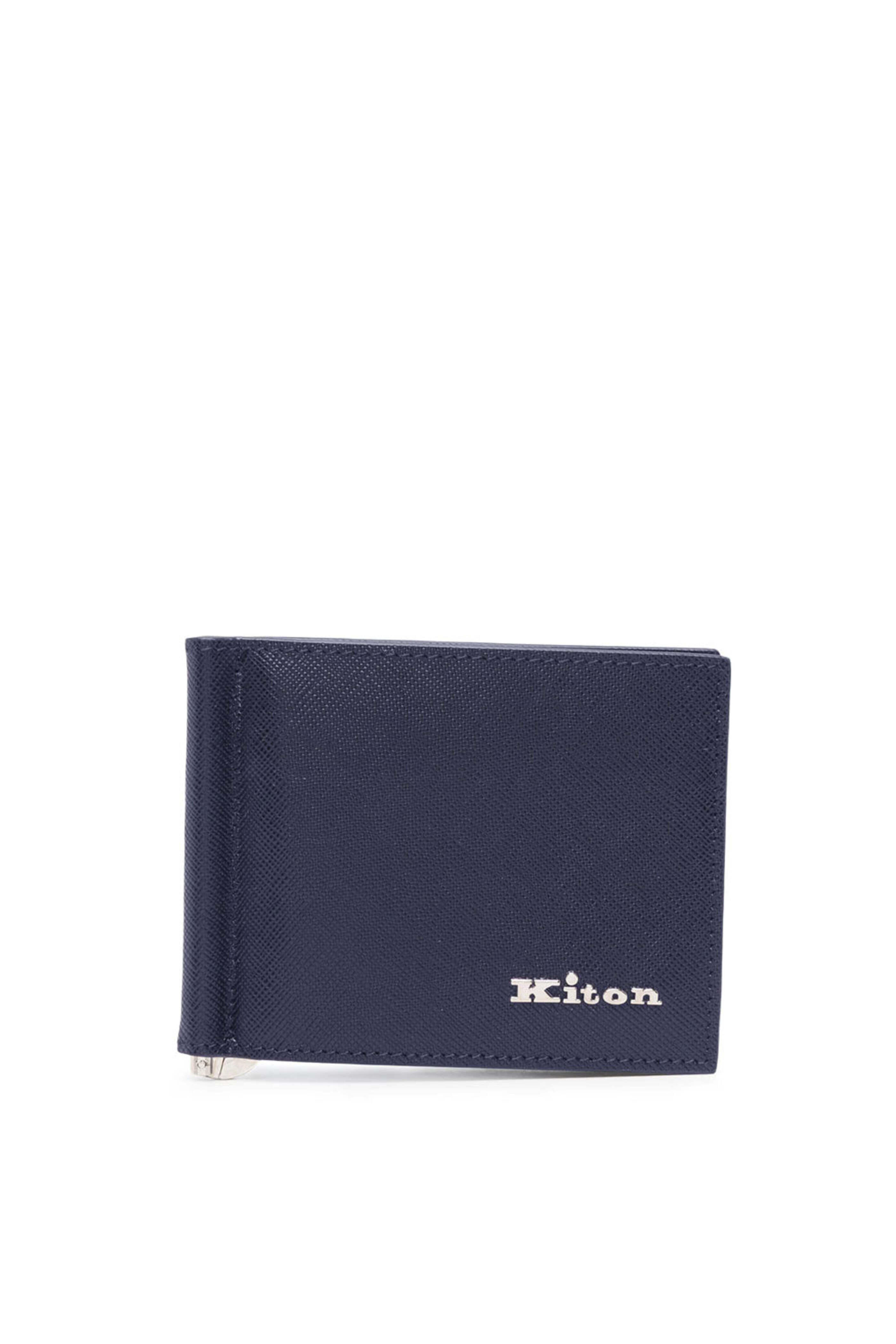 Kiton - Money Clip Wallet in Navy