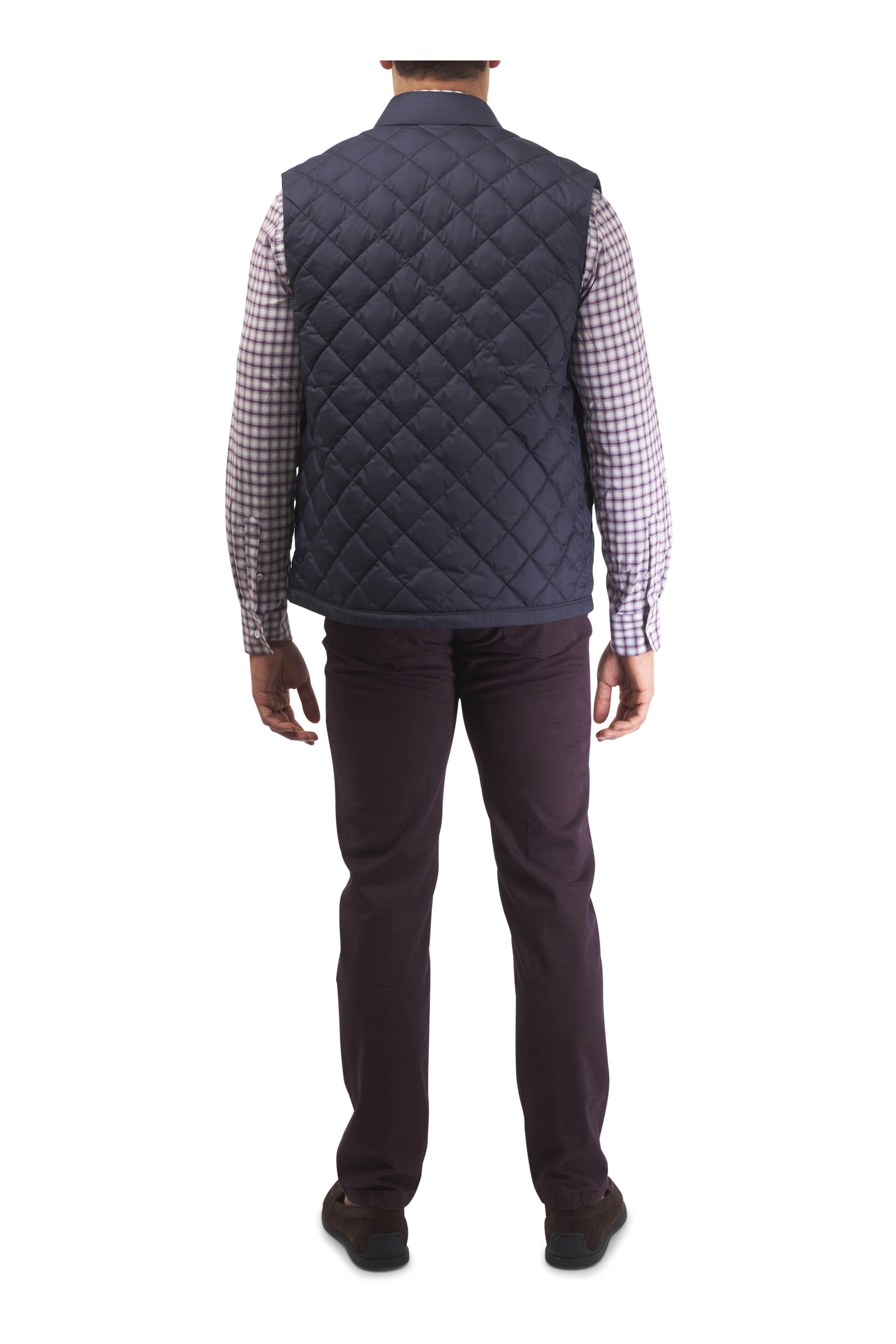 Moncler - Lycope Navy Diamond Quilted Vest