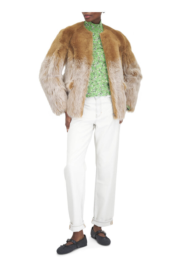 Loewe Green Flower Print Turtleneck - view 2