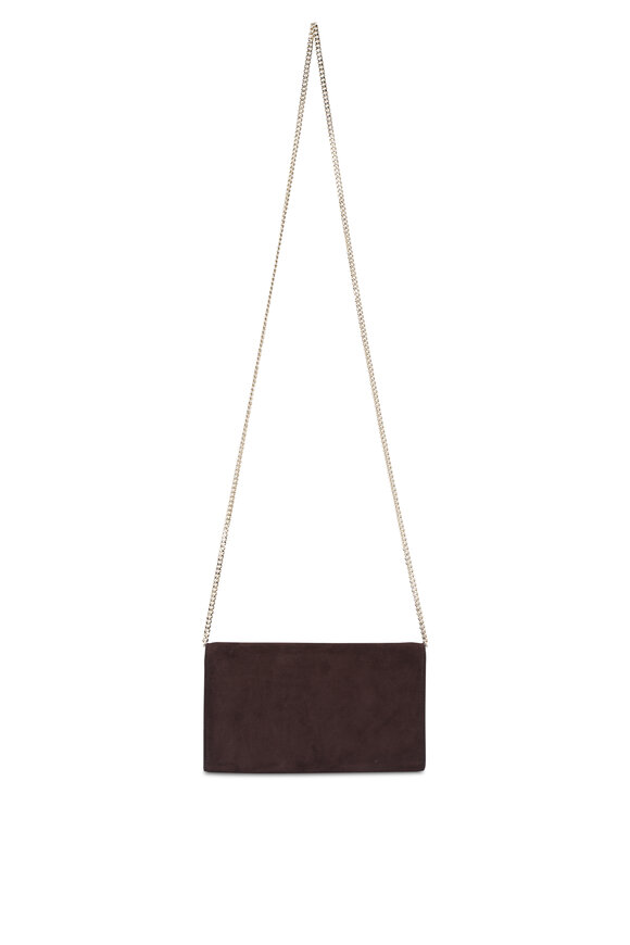 ショルダーバッグ・ポシェット JIMMY CHOO Chocolate Leather Emmie Clutch Jimmy Choo Clutch 