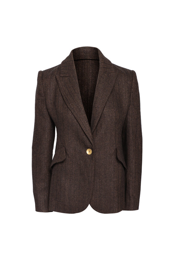 L'Agence Chamberlain Bronze Pinstripe Blazer