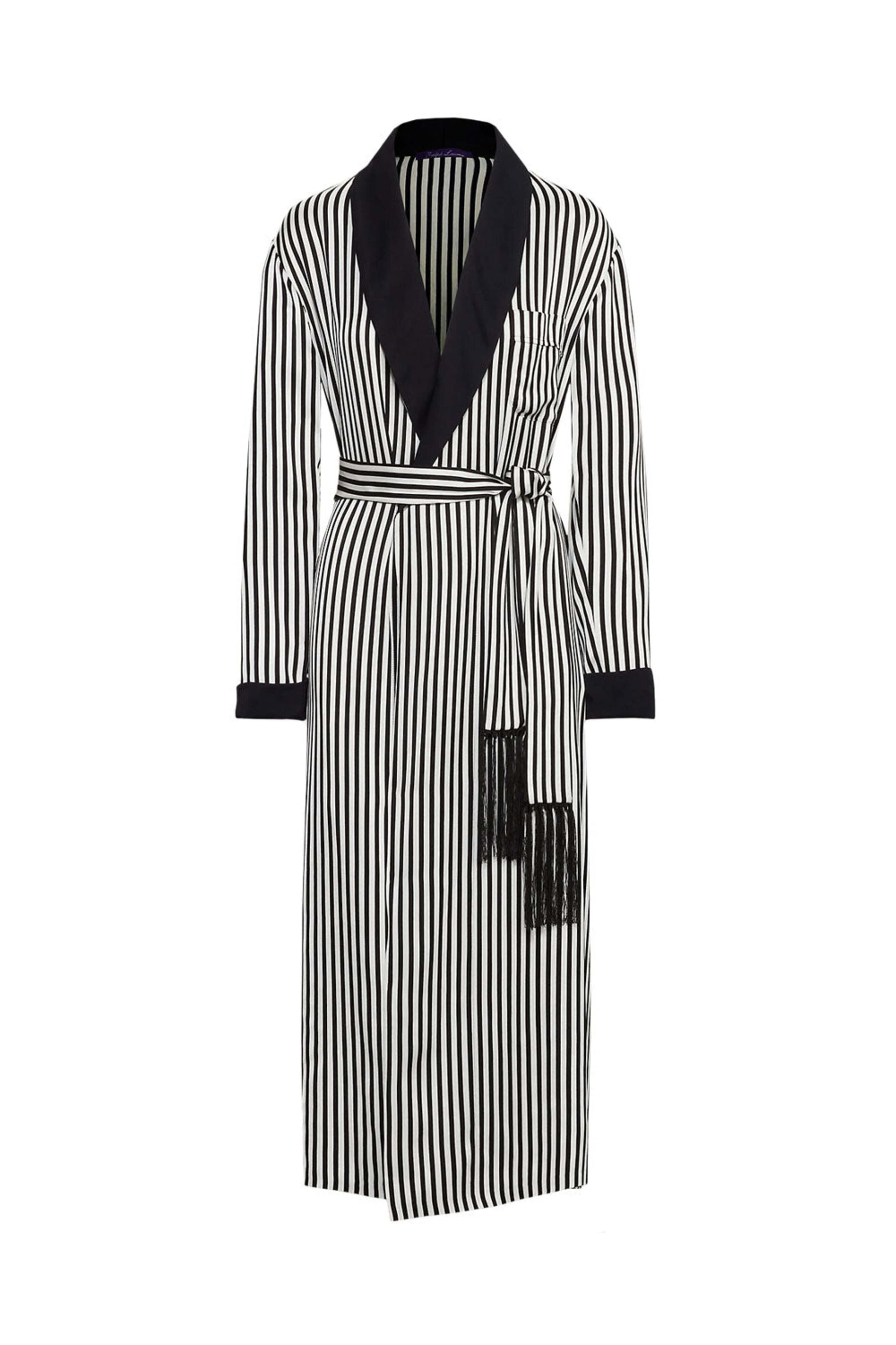 Ralph Lauren - Black and White Stripe Kalpita Coat