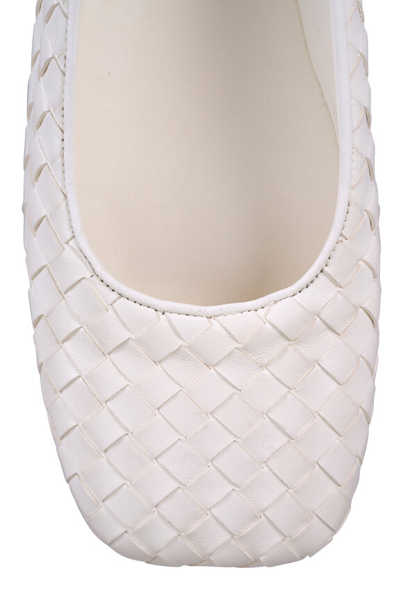 Bottega Veneta Charlotte Alabaster Woven Leather Ballerina Flat - view 5