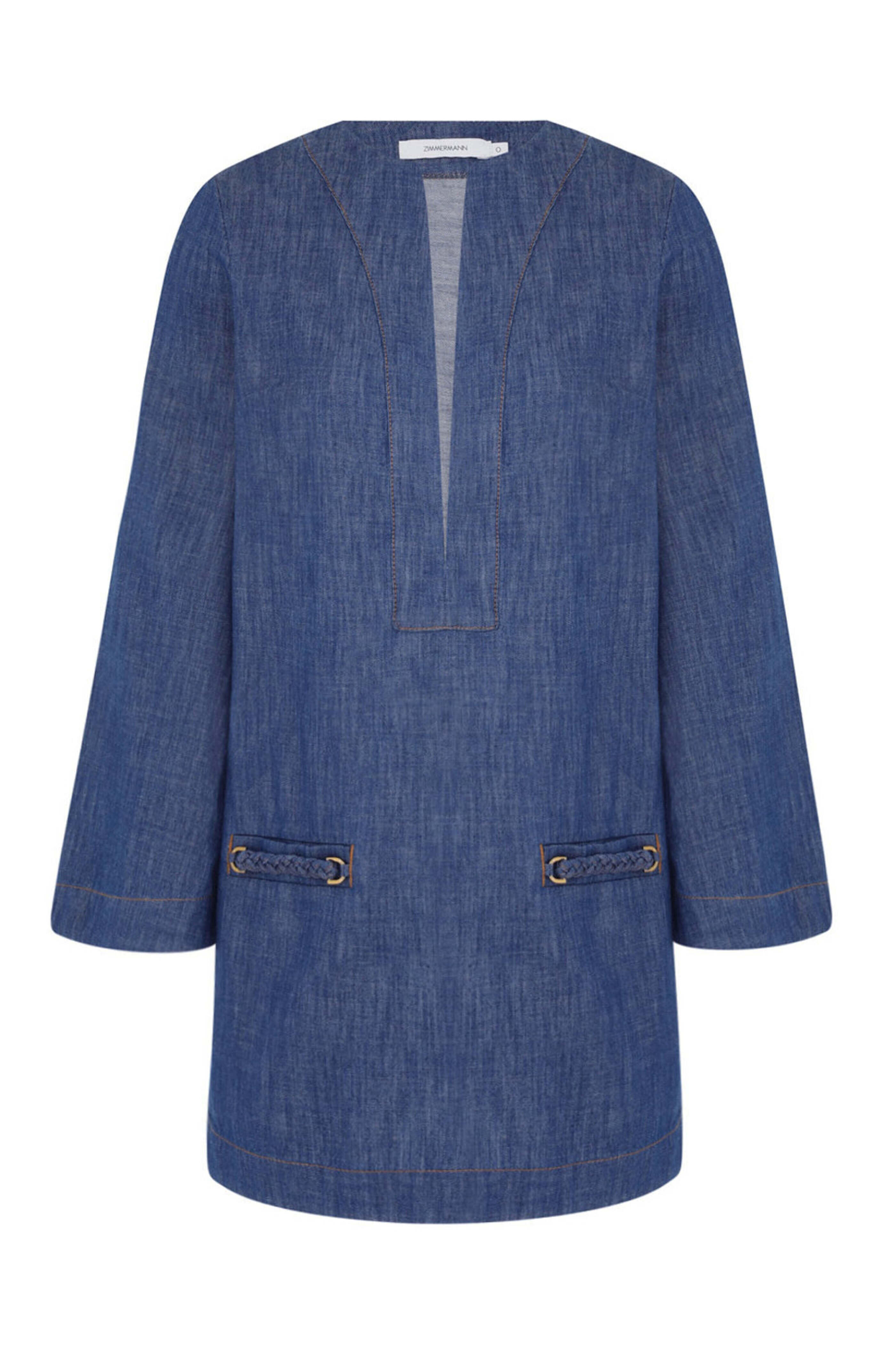 Zimmermann - Railway Blue Denim Wylie Tunic Dress