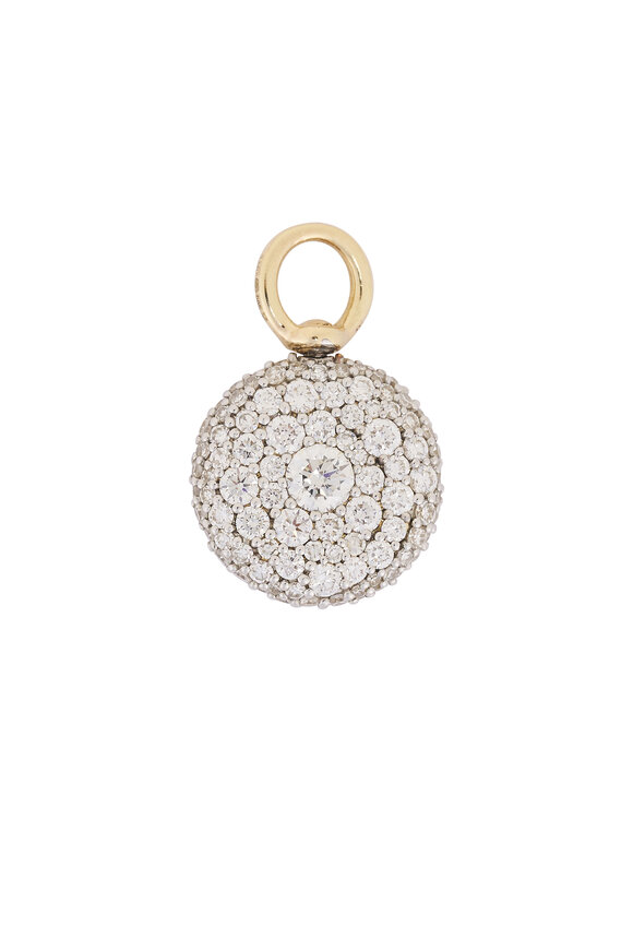 Lucy Delius 14k Yellow Gold Diamond Pocket Watch Pendant