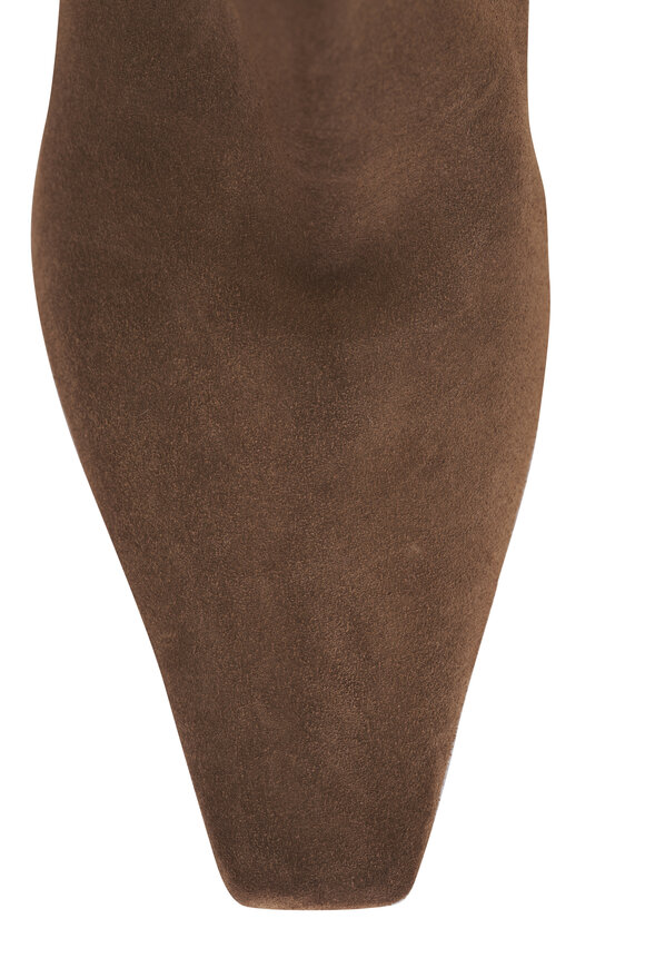 Brunello Cucinelli City Mocha Suede Tall Boot, 45mm - view 8