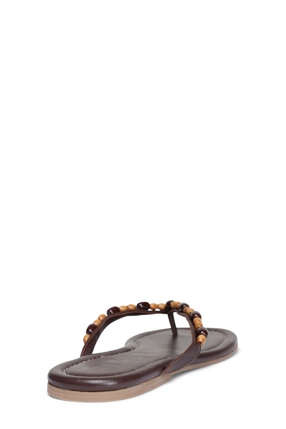 Staud Freja Wood Beaded Flip Flop - view 4