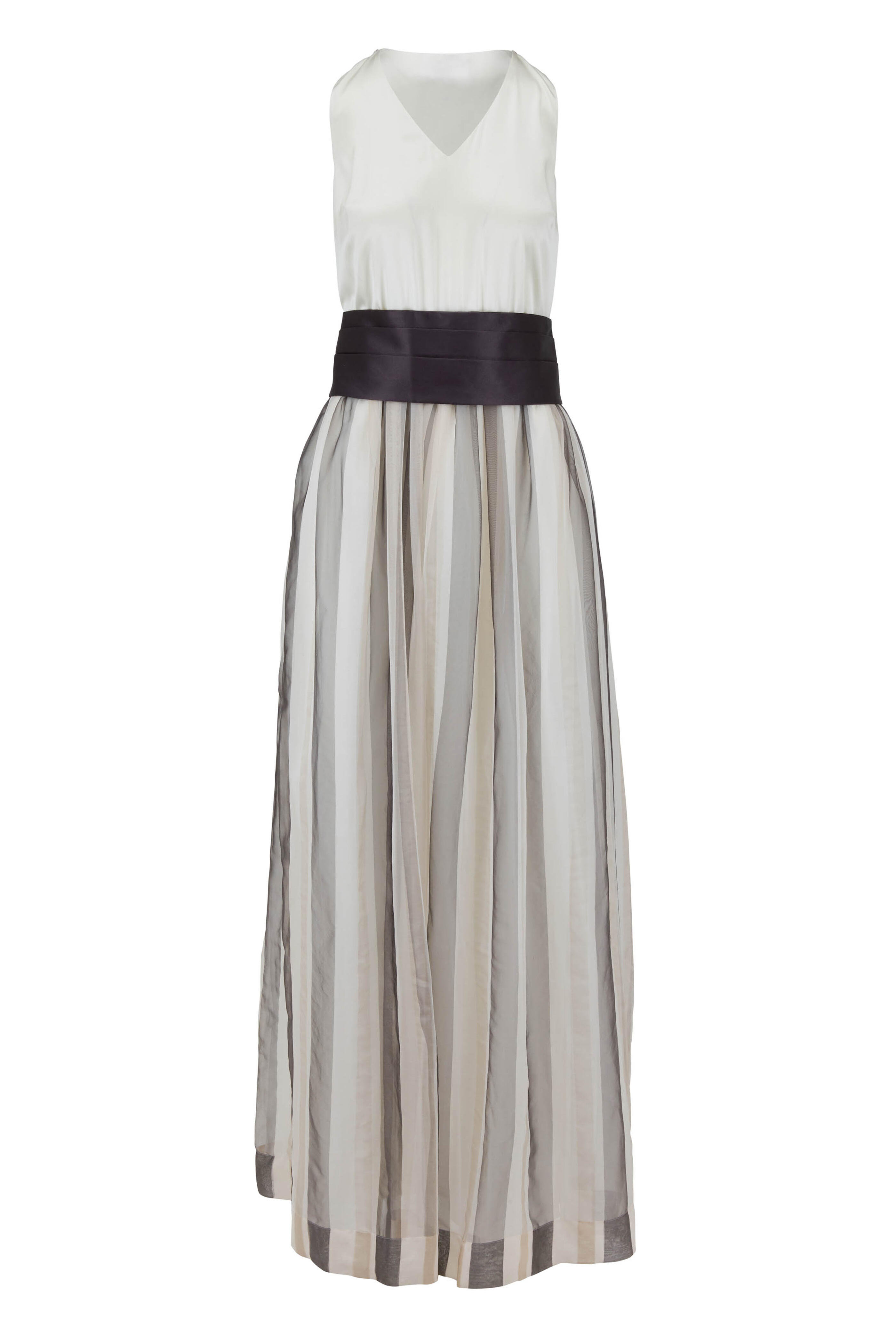 Brunello Cucinelli - Chalk Removable Vest & Cummerbund Gown