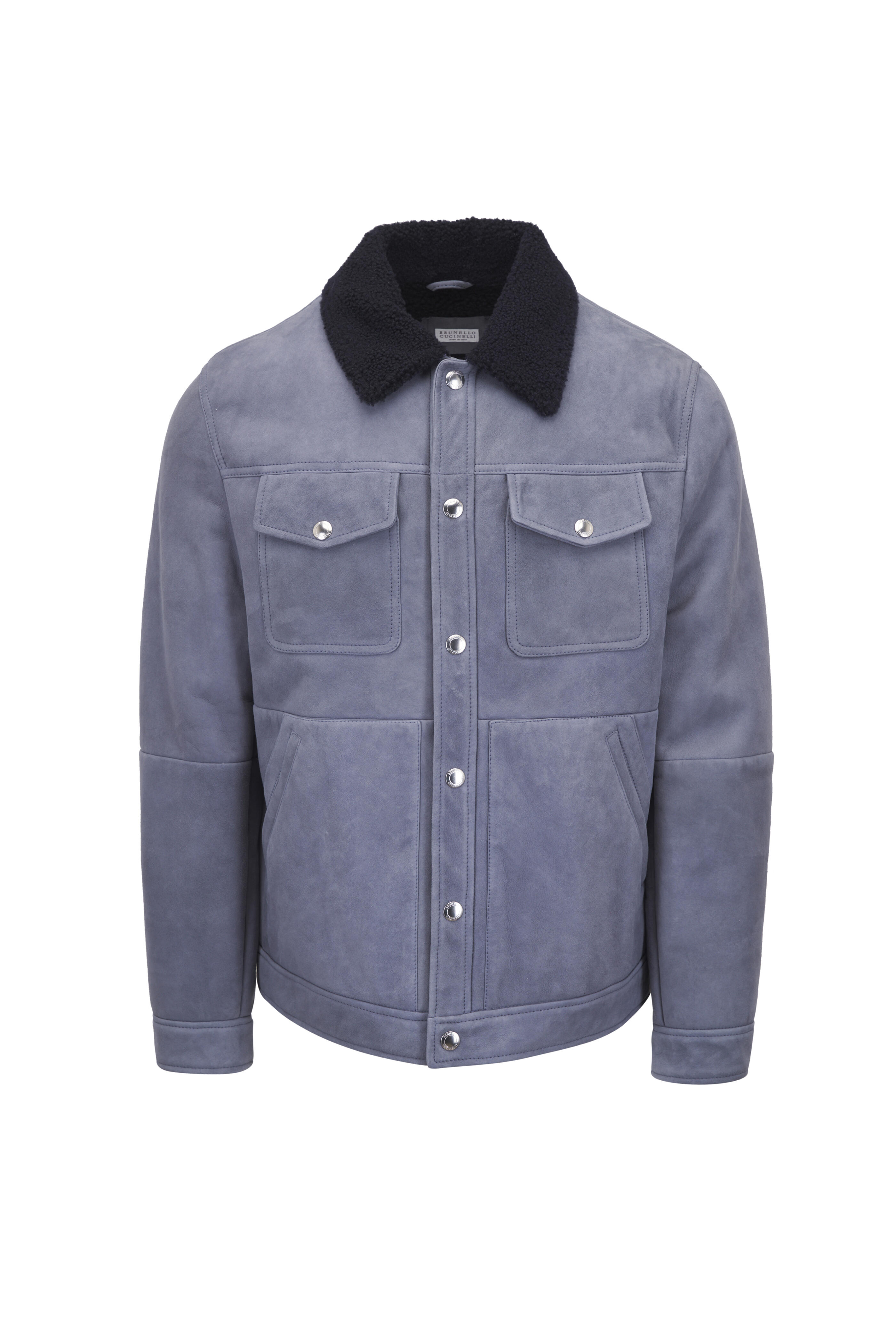 Brunello cucinelli ジャケット　46 Brunello Cucinelli - Cloud Suede Shearling Trucker Jacket