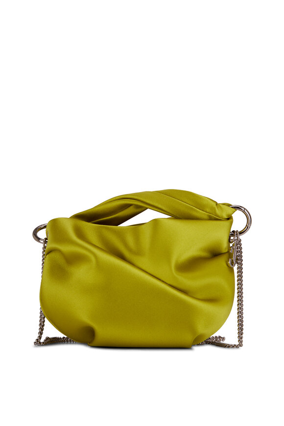 Jimmy Choo - Bonny Lime Satin Evening Bag