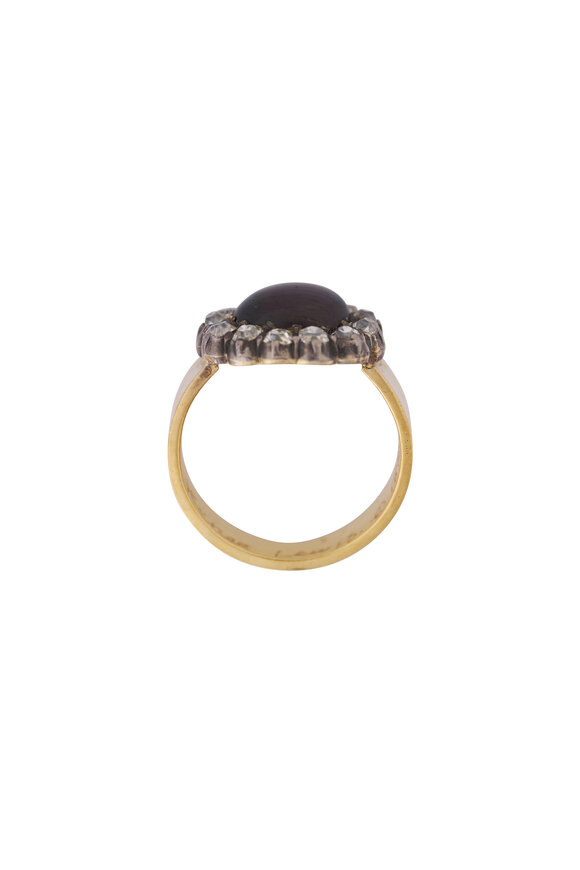 Renee Lewis 18k Yellow Gold Diamond & Almandine Garnet - view 2