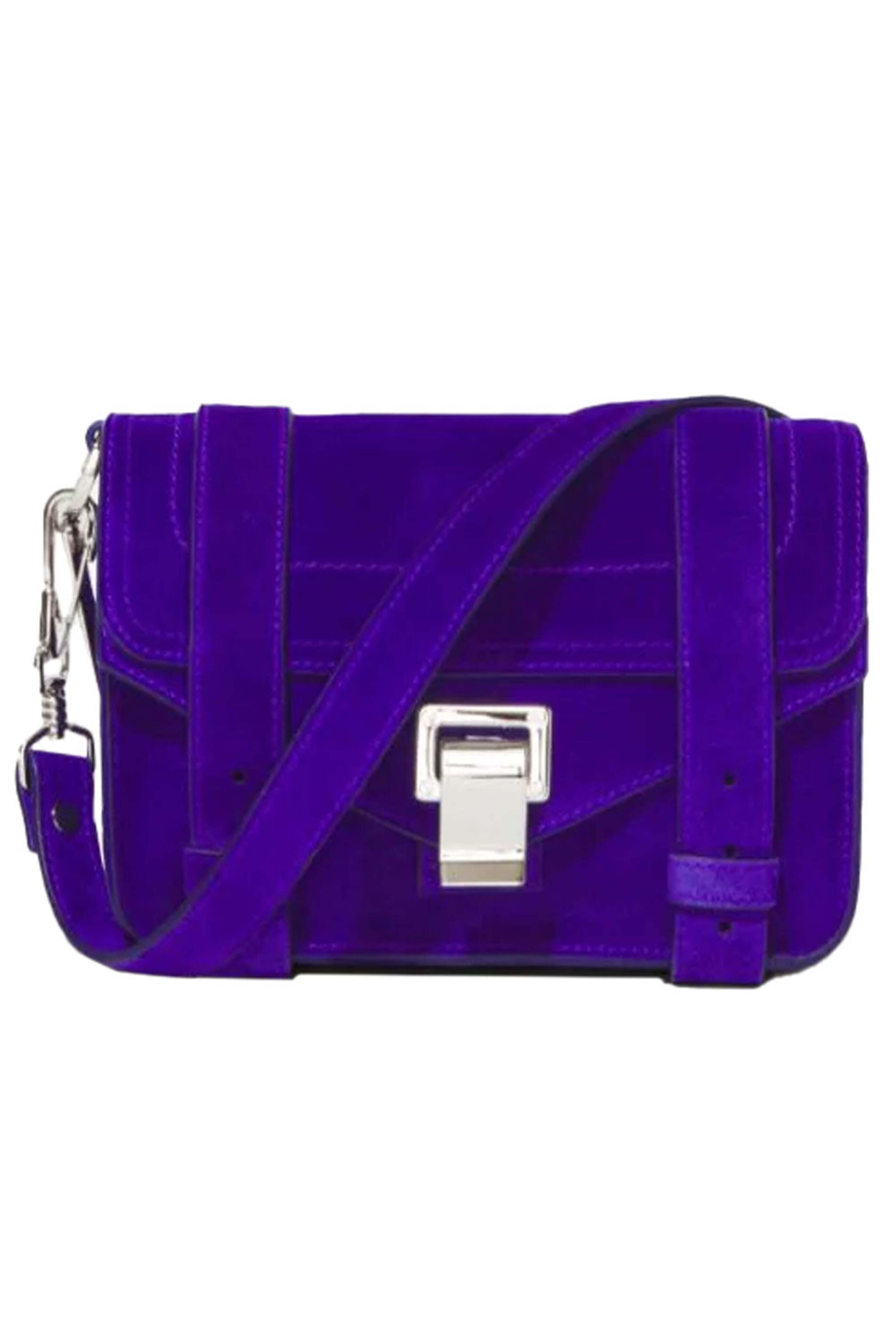 Proenza Schouler - PS1 Mini Crossbody Bag in Dark Indigo Suede