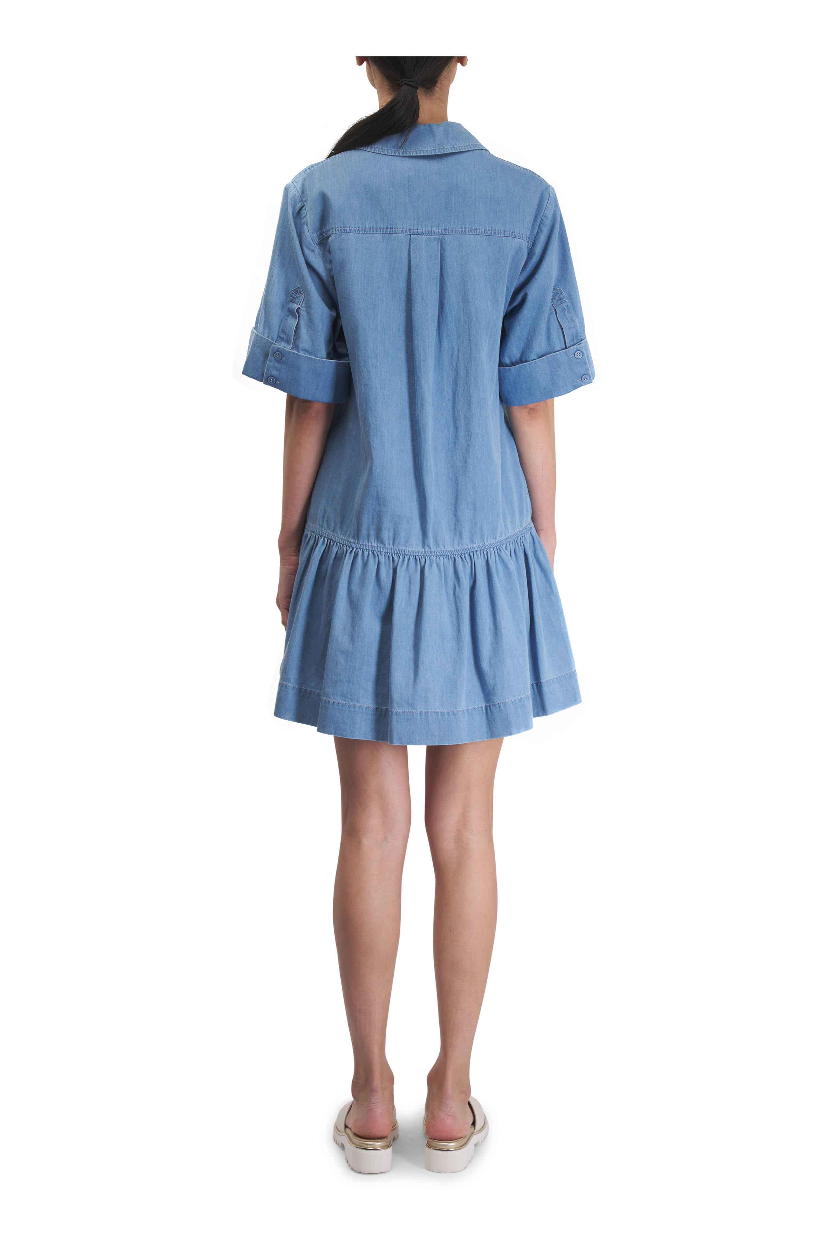 Simkhai - Cris Stratus Blue Chambray Mini Dress
