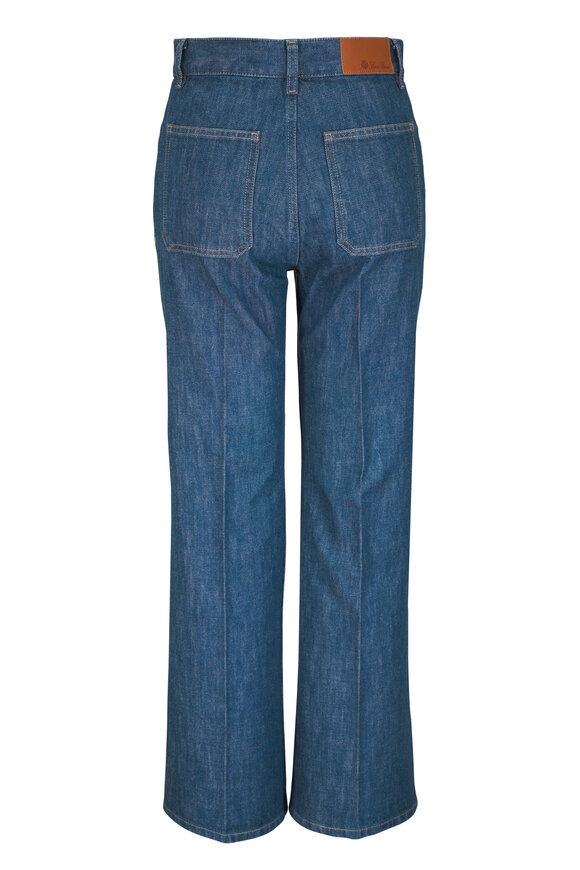 Loro Piana Max Midnight Silk Austin Denim Kick Flare Jean - view 2