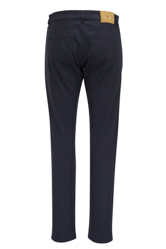 PT Torino - Blue Wool & Cashmere Flannel Five Pocket Pant