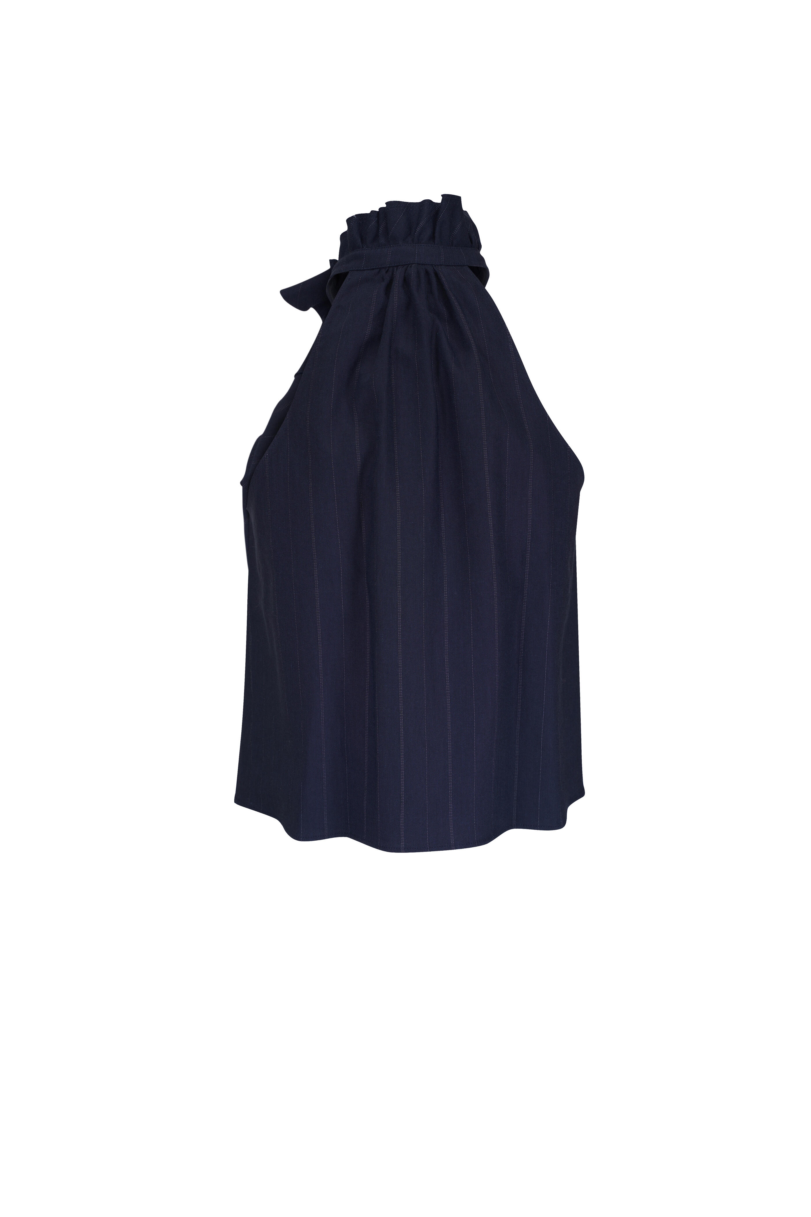 Dorothee Schumacher - Modern Sophistication Blue Knit Pinstripe Top