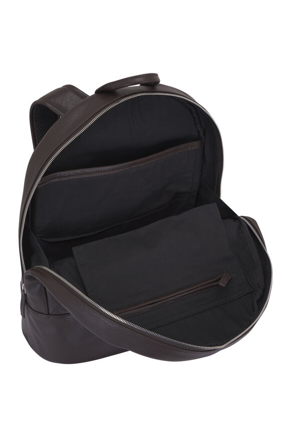 Want Les Essentiels Kastrup Brown Pebbled Leather Backpack - view 4