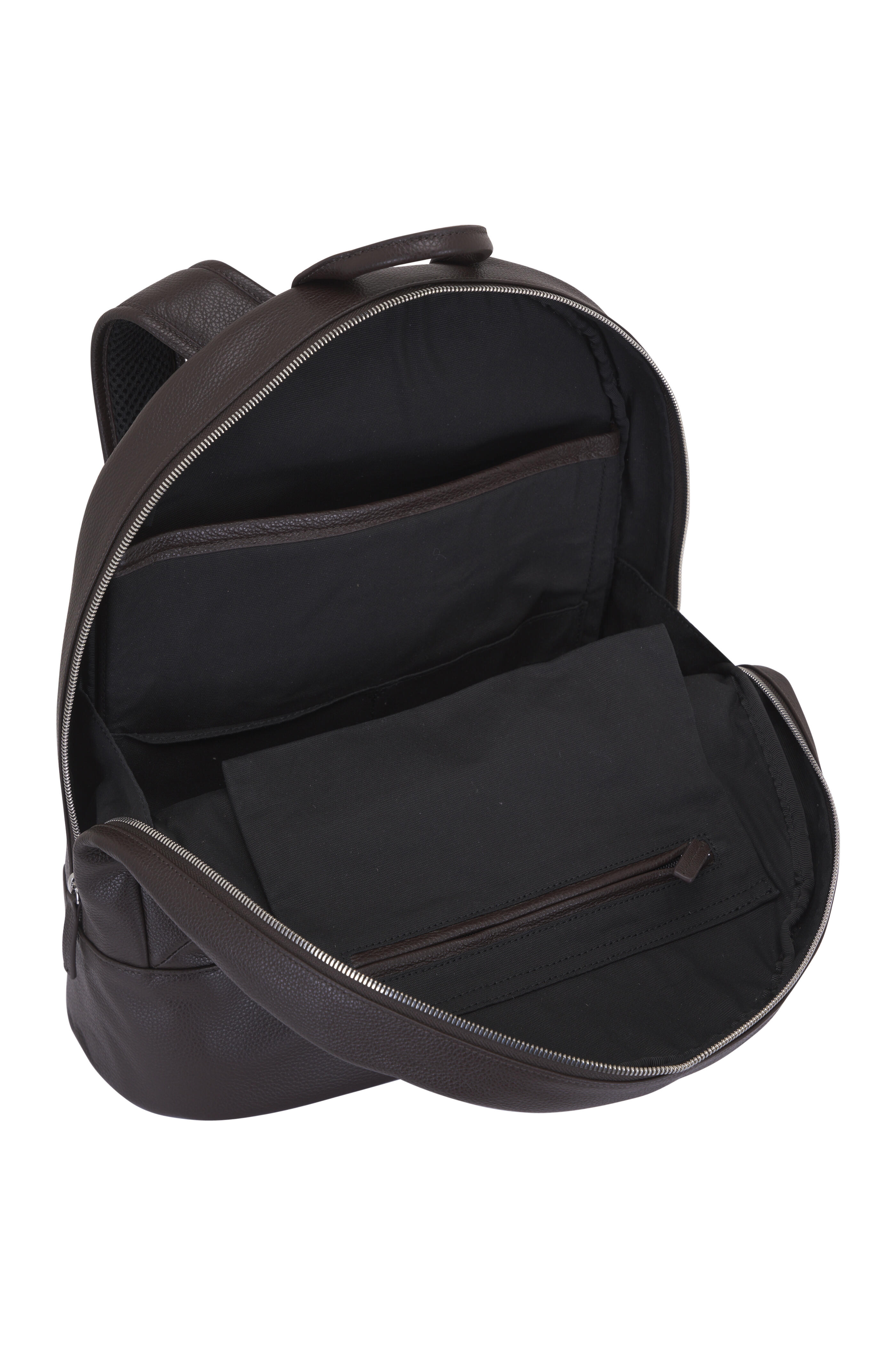 Want Les Essentiels - Kastrup Brown Pebbled Leather Backpack