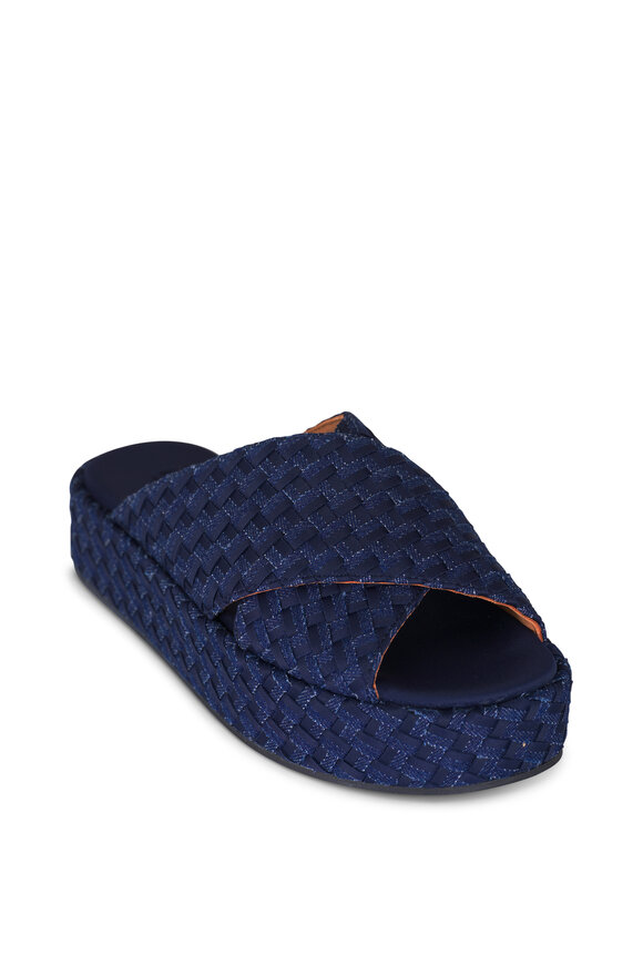 Naghedi Laguna Indigo Double Weave Platform