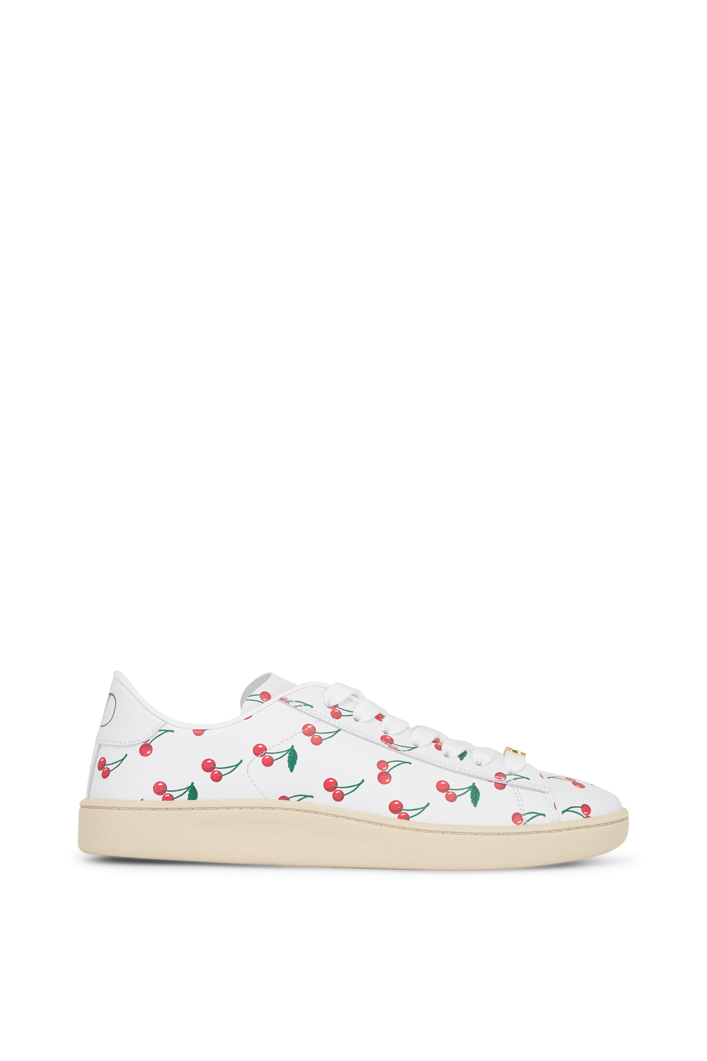 Valentino Garavani - Royco White & Red Cherry Print Low Top Sneaker