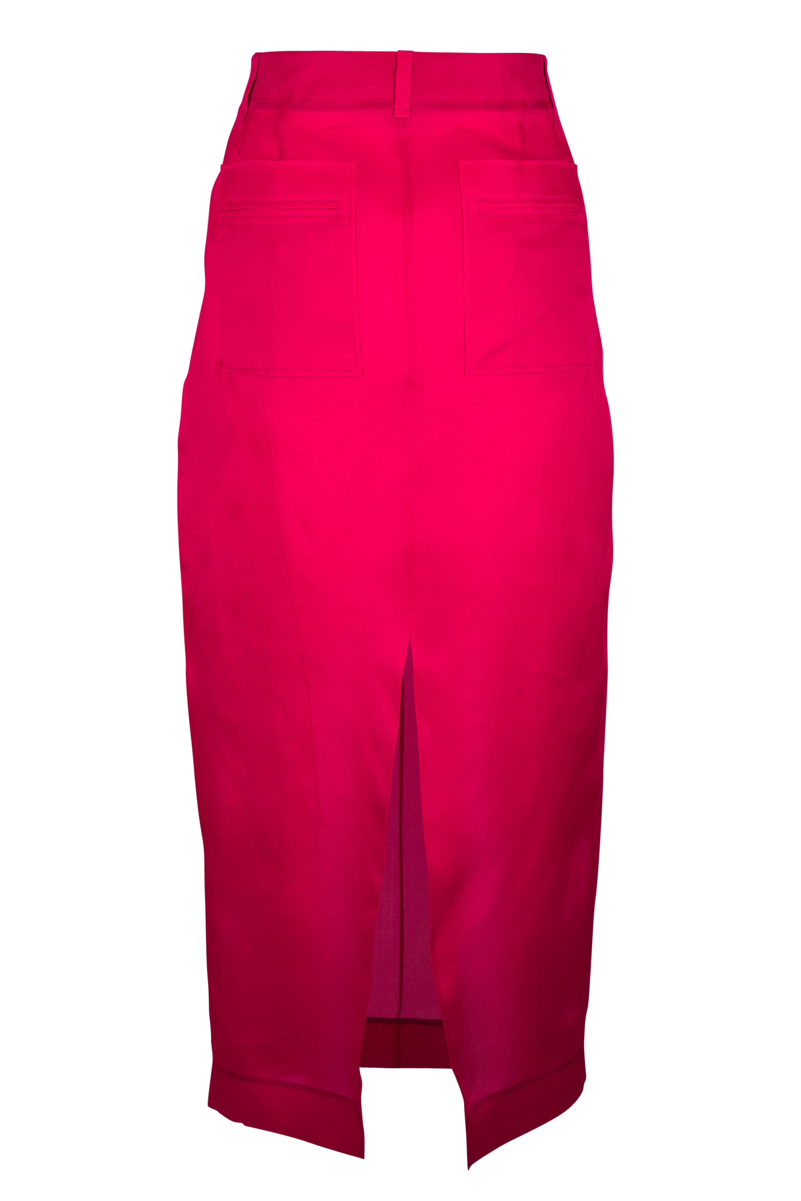 Khaite - Lucian Raspberry Compact Organza Skirt