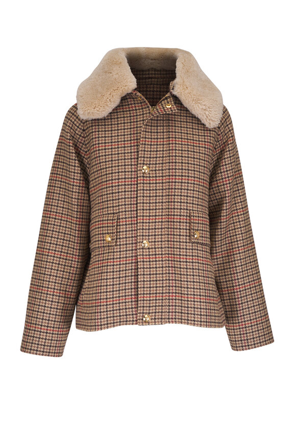 Nili Lotan Apolin Large Oak Check Parka