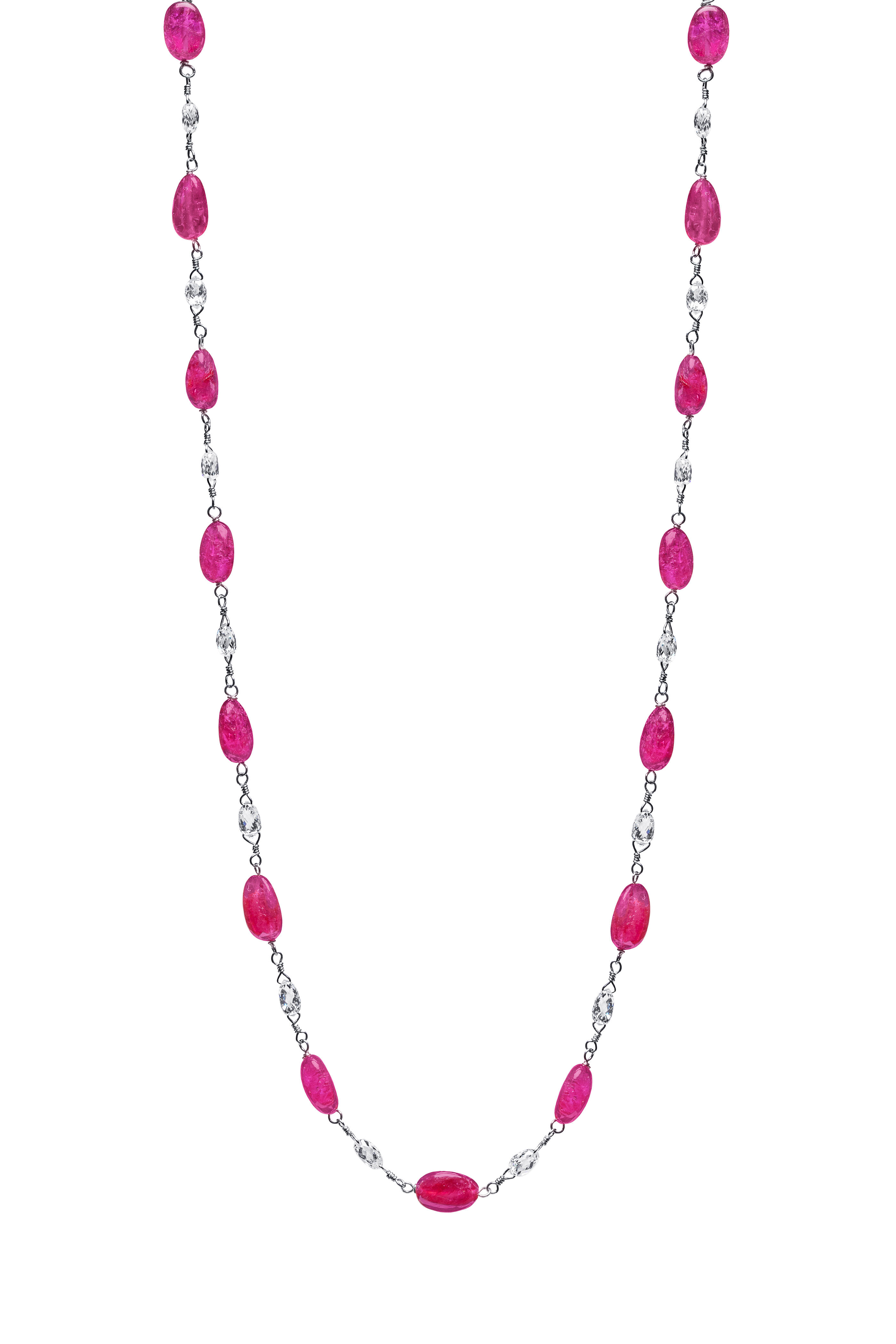Paul Morelli - Platinum Ruby & Diamond Bead Chain