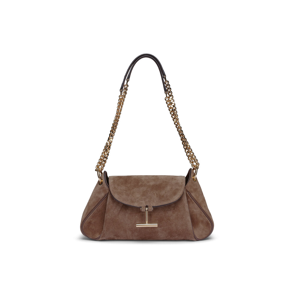 Tom Ford - Mini Tara Suede Shoulder Bag in Brown
