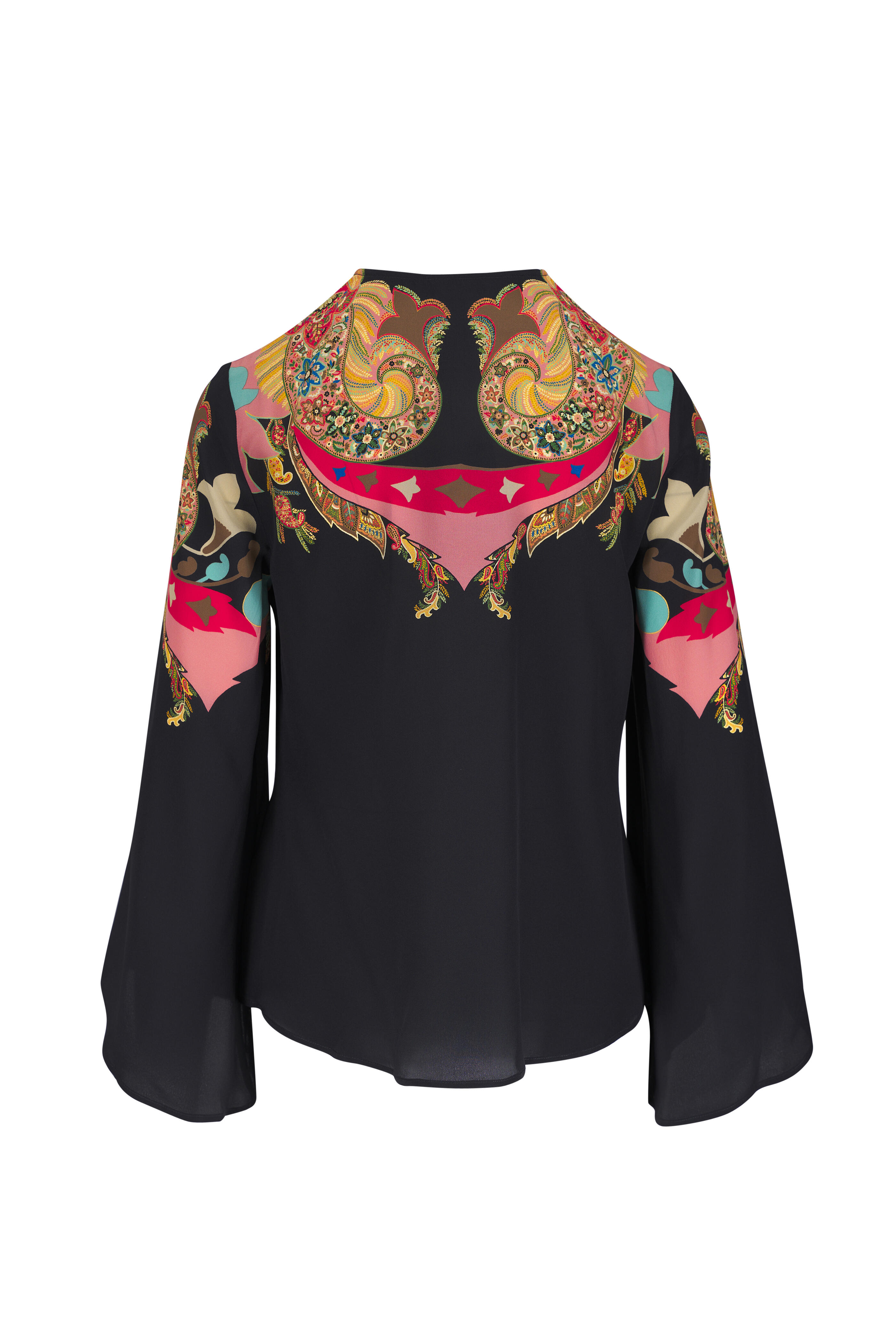 Etro - Multicolor Silk Keyhole Blouse