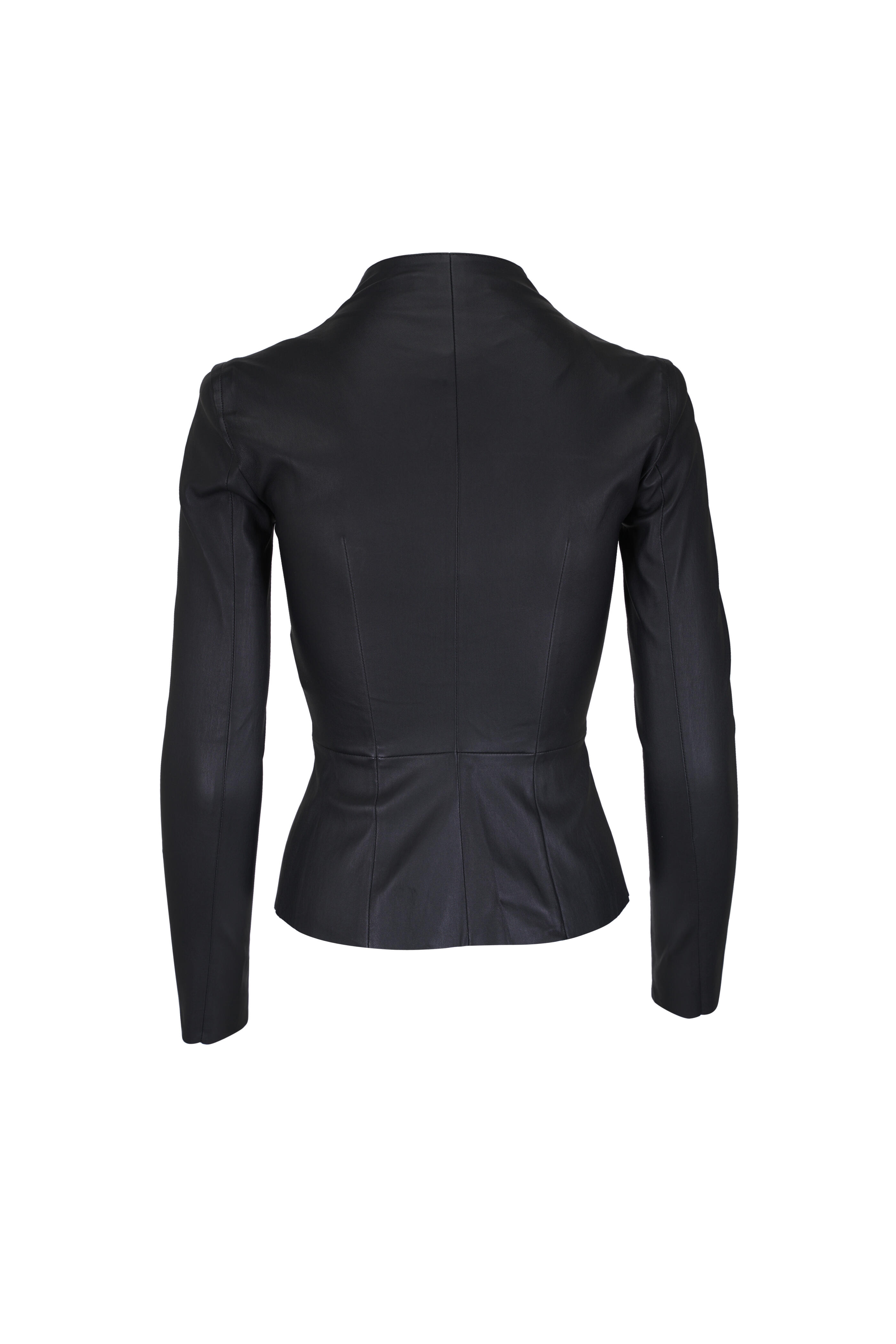Jitrois - Gattaca Black Stretch Leather Zip Jacket