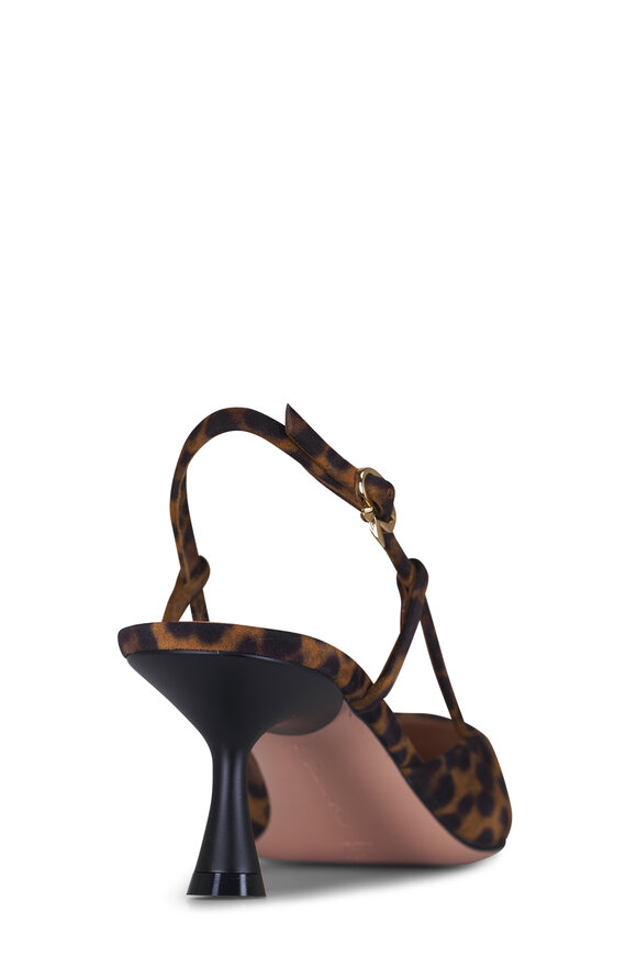 Gianvito Rossi Ascent Suede Leopard Slingback, 55mm - view 4