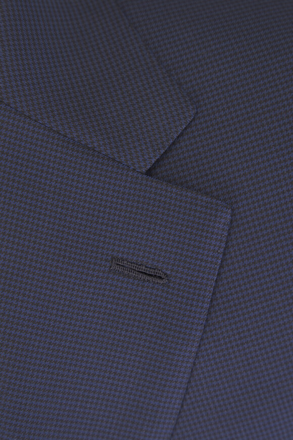 Brioni Navy 150s Wool Houndstooth Suit - view 3