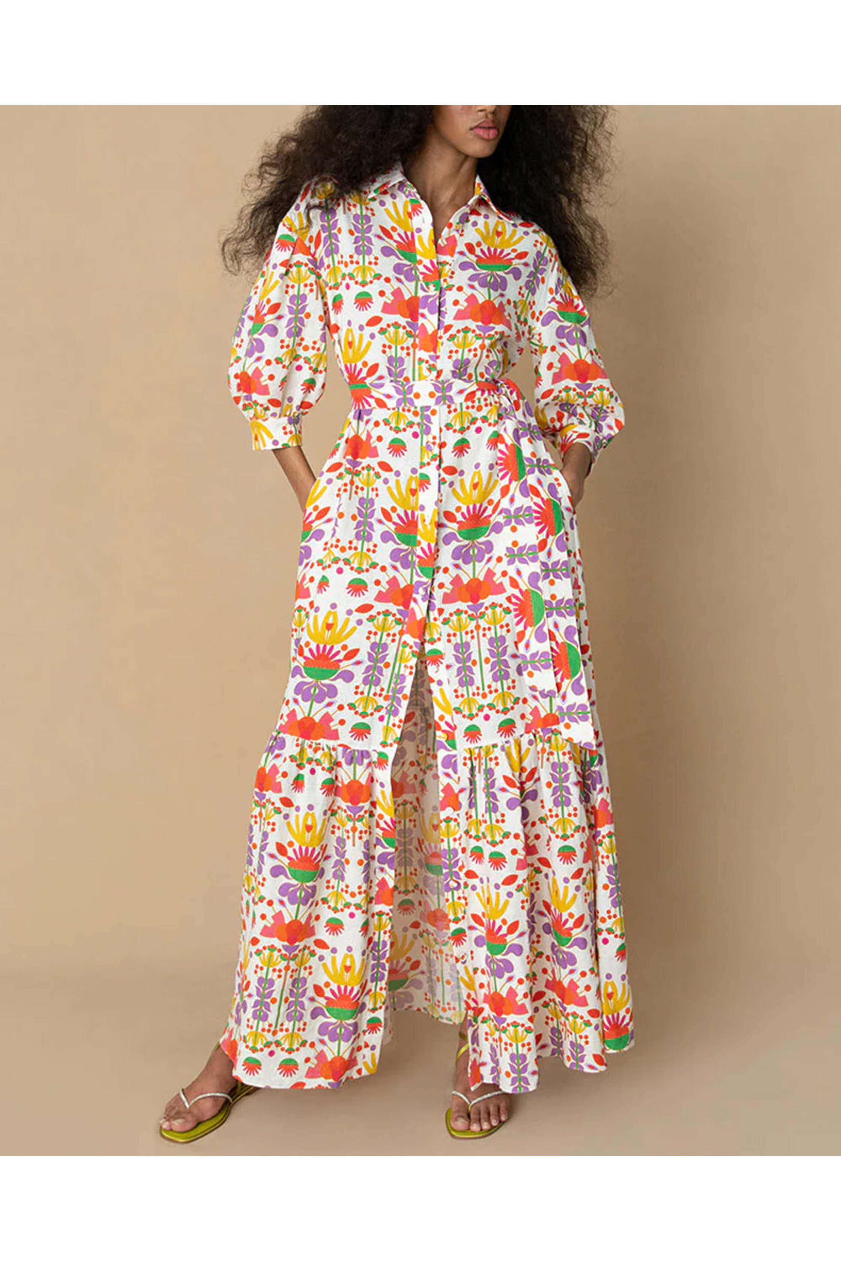 Borgo De Nor - Avatar White Button Down Bianca Dress