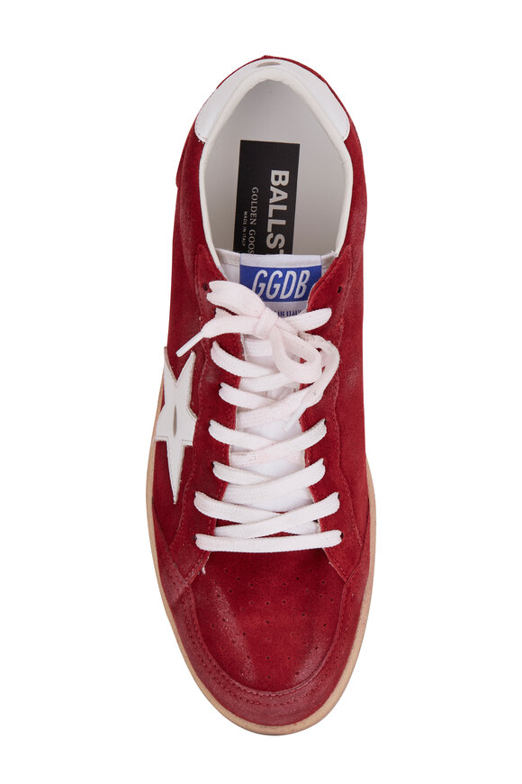 Golden Goose - Ball-Star Red Suede Low-Top Sneaker