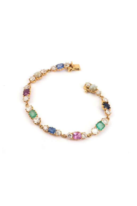 Sylva & Cie Victorian Gemstone Bracelet