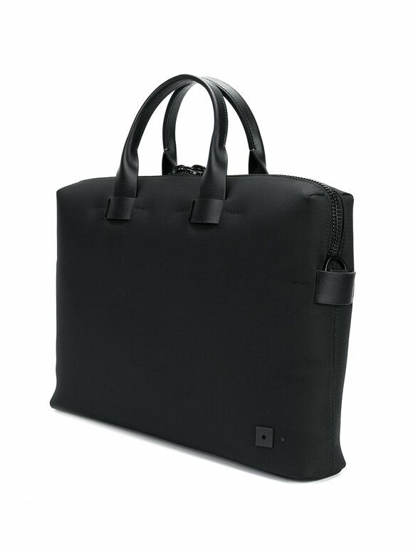 Troubadour - Black Nylon & Leather Slim Briefcase 