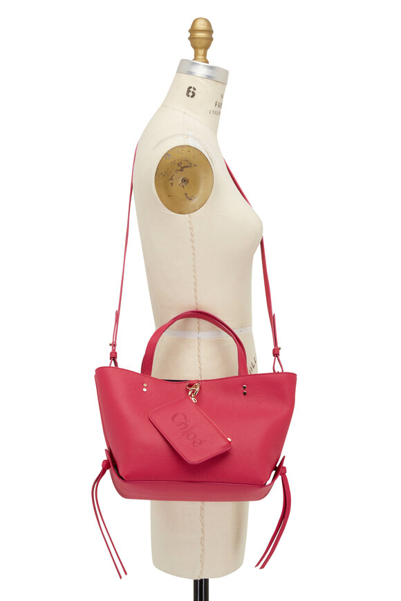 Chloé - Sense Fizzy Pink Small East West Leather Tote