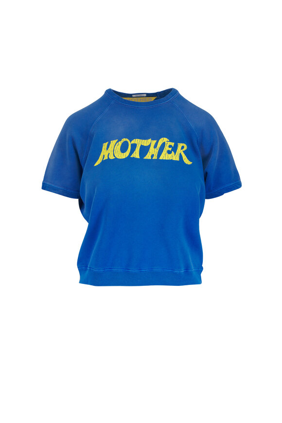 Mother The Short Sleeve Concert Blue Sweatshirt - view 1