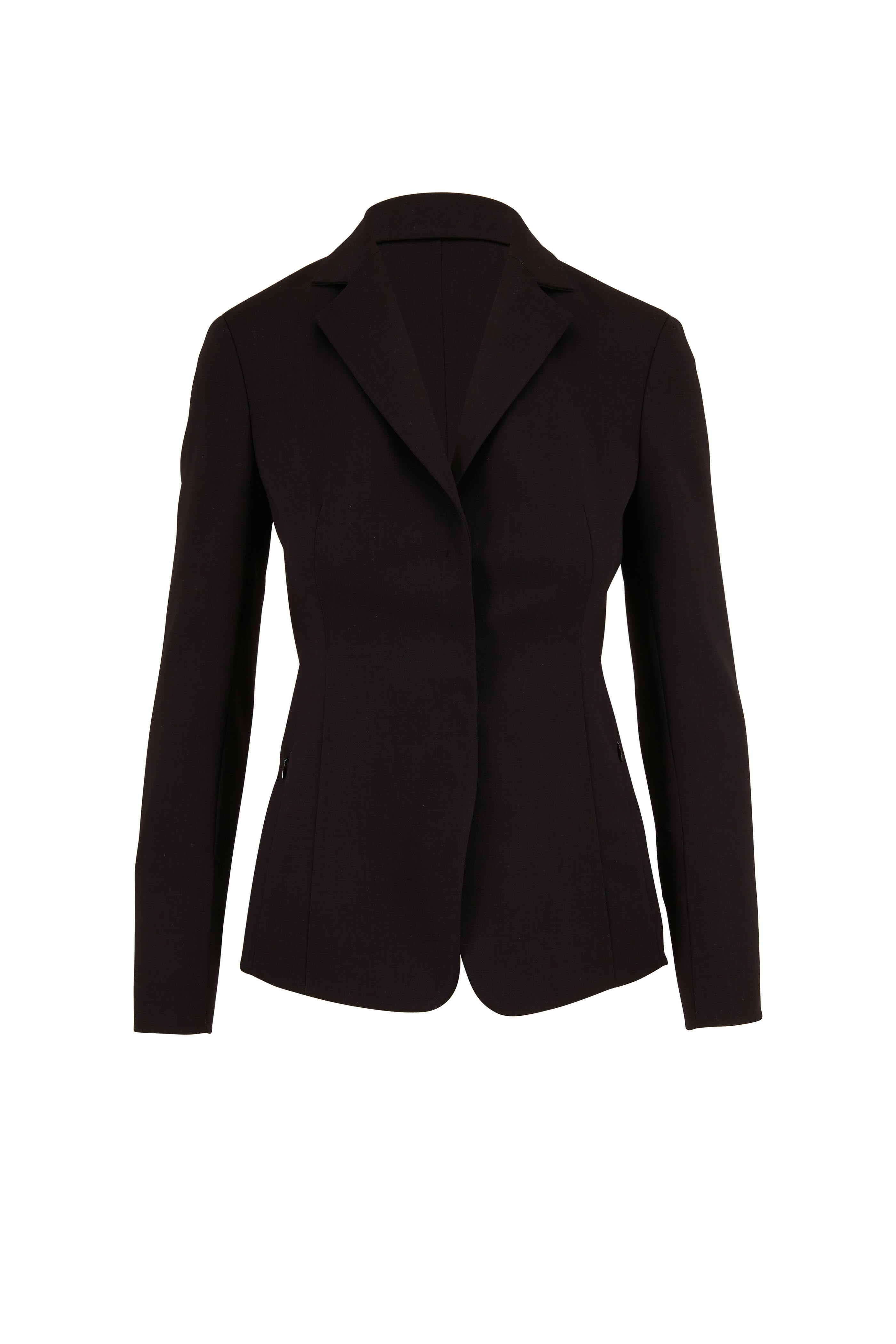 Akris - Savino Black Double-Faced Wool Jacket | Mitchell Stores