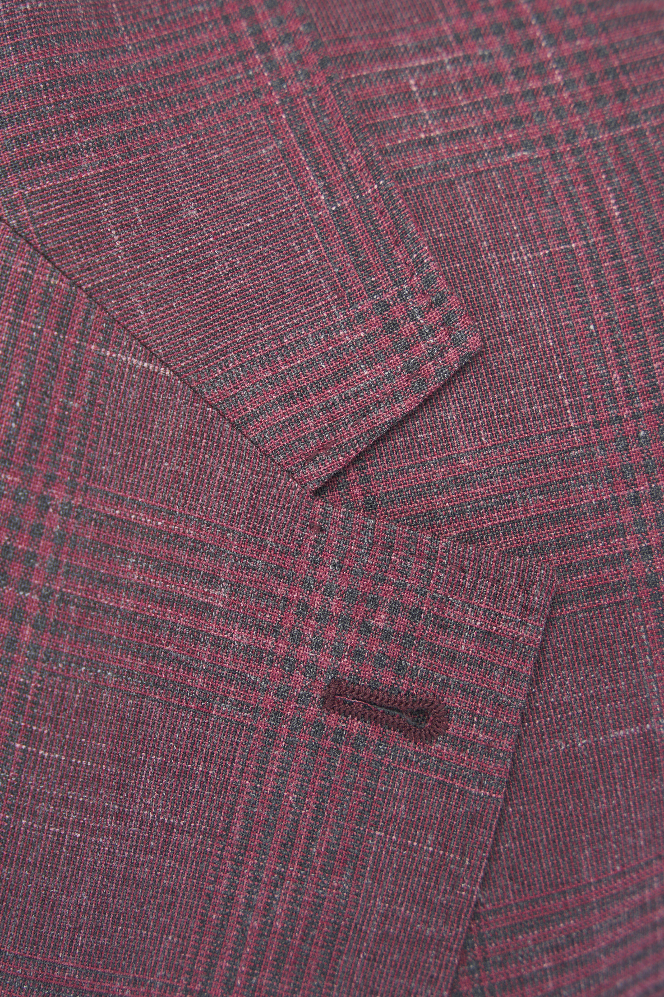 Brunello Cucinelli - Red Plaid Wool, Silk & Linen Sportcoat