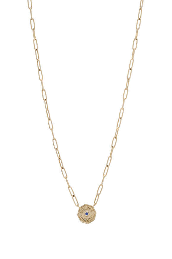 Marlo Laz - Petite Sapphire Pendant Necklace