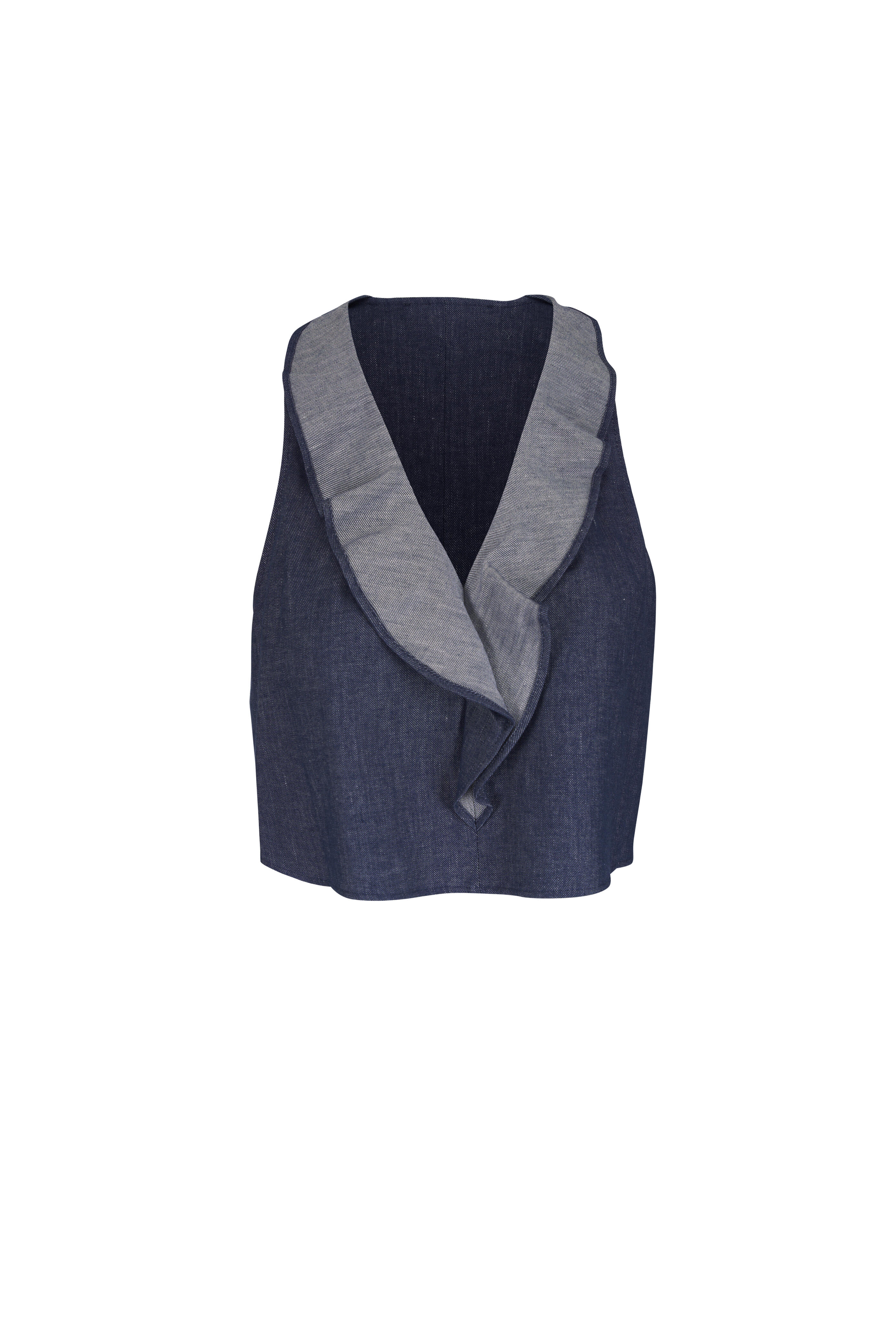 Dorothee Schumacher - Fluid Denim Cropped Vest Top - view 1