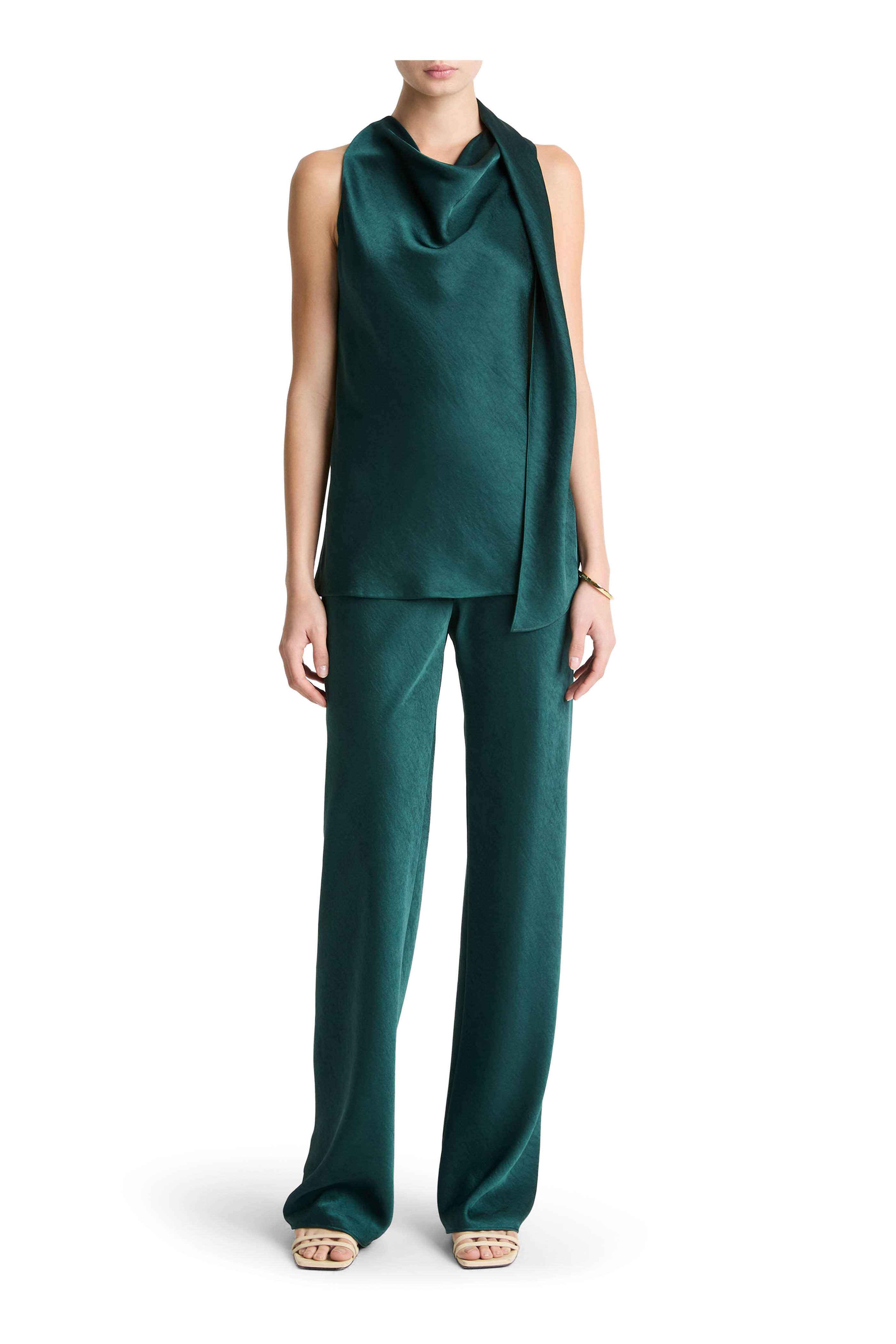 Vince - Juniper Fluid Satin Scarf Top