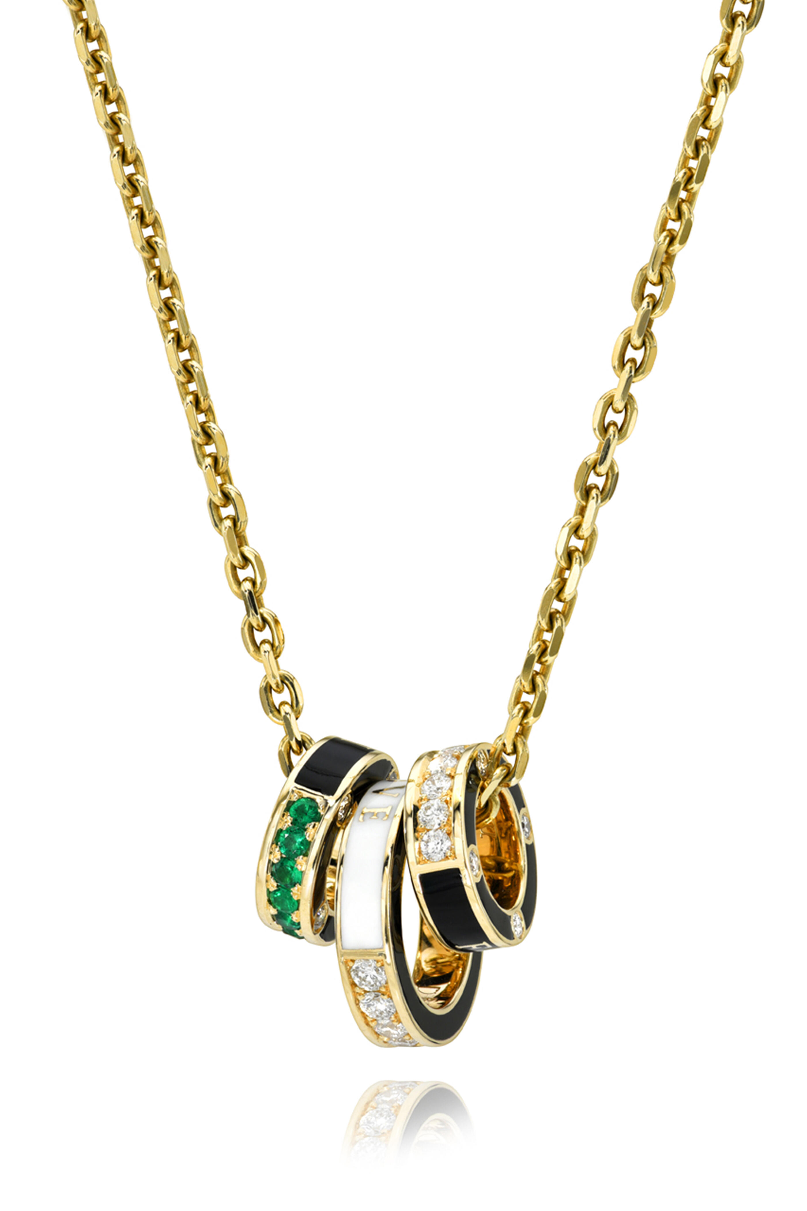 Dru - 14k Yellow Gold Emerald Love Luck Pendant